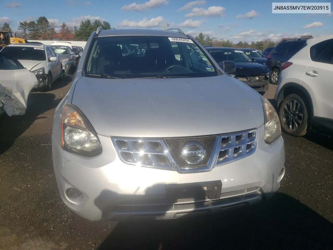 2014 Nissan Rogue Select S VIN: JN8AS5MV7EW203915 Lot: 80040494