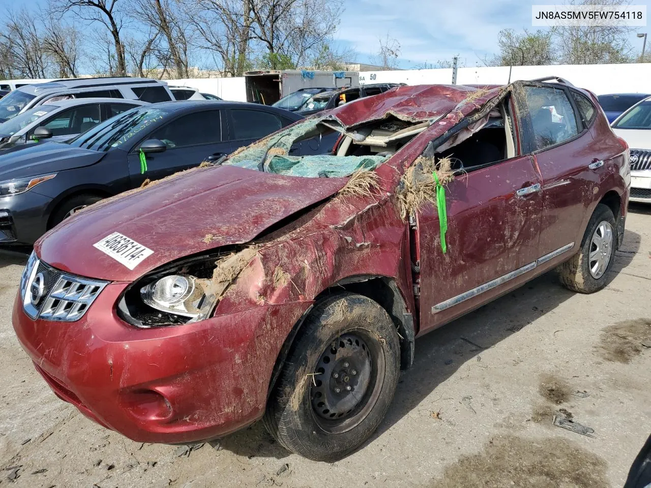 2015 Nissan Rogue Select S VIN: JN8AS5MV5FW754118 Lot: 46636114