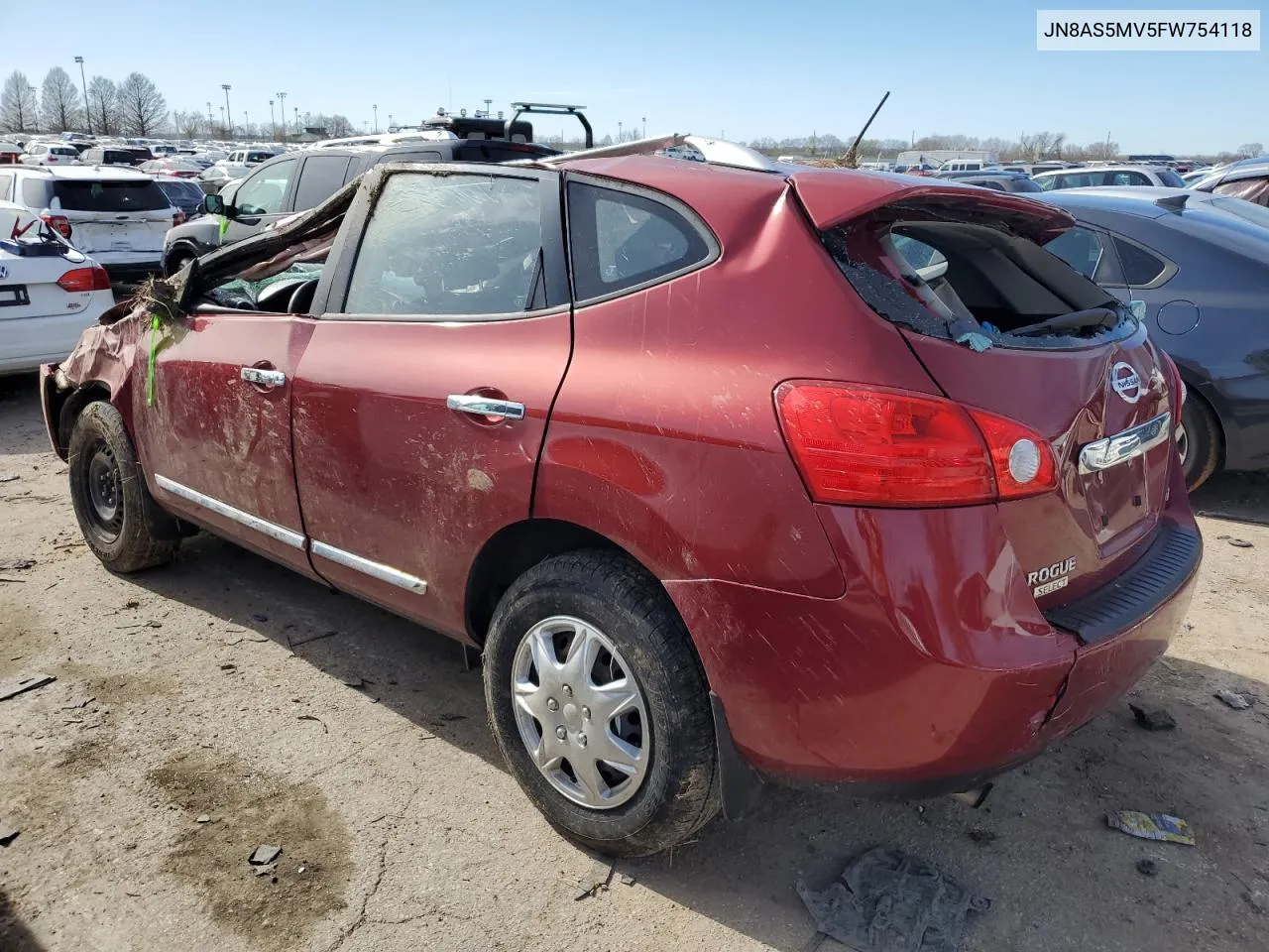 2015 Nissan Rogue Select S VIN: JN8AS5MV5FW754118 Lot: 46636114