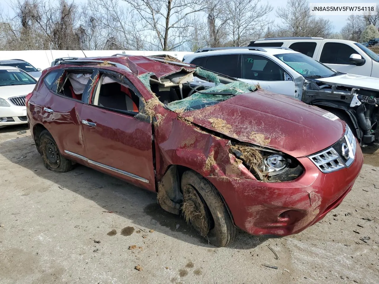 2015 Nissan Rogue Select S VIN: JN8AS5MV5FW754118 Lot: 46636114