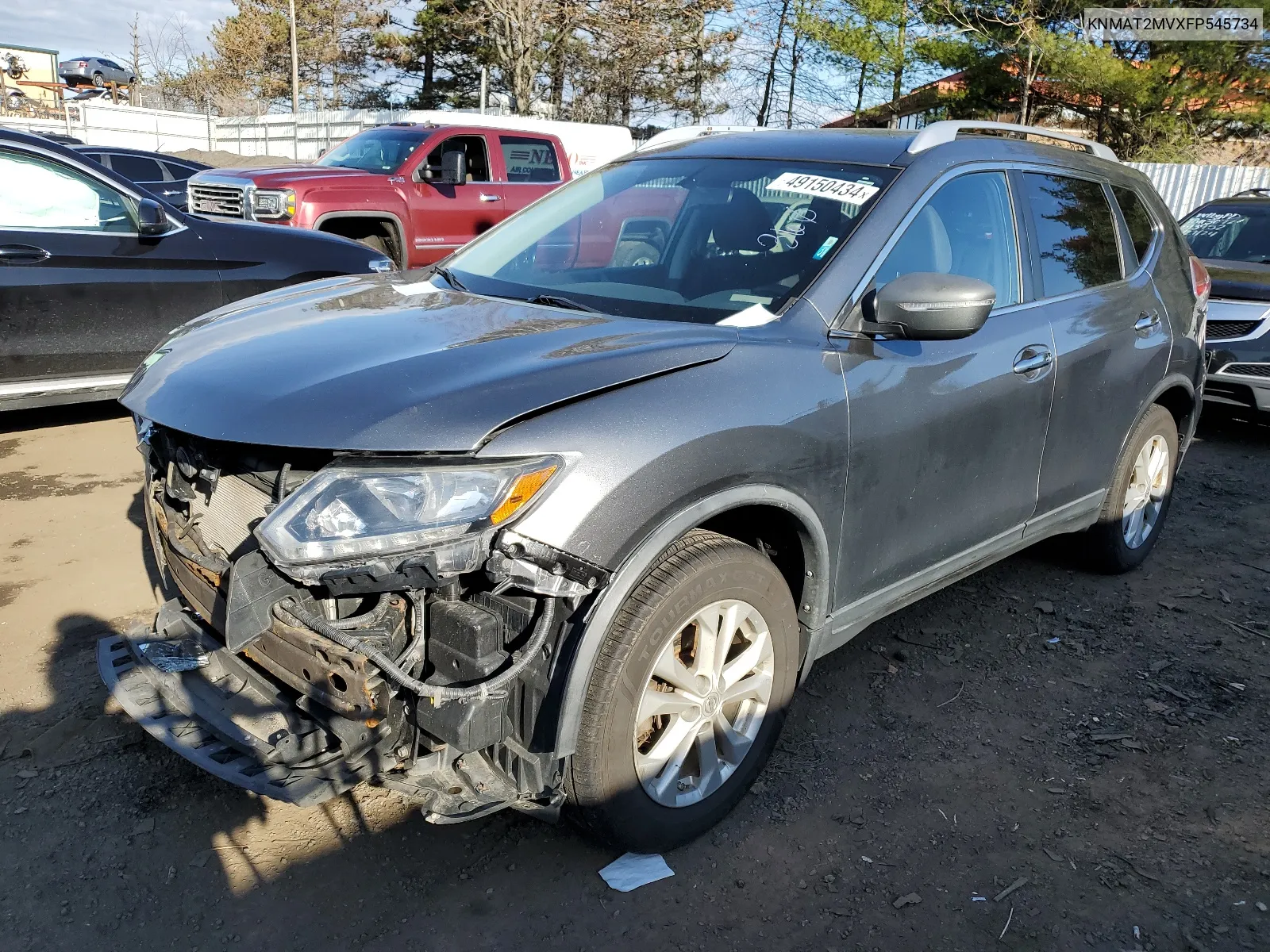 2015 Nissan Rogue S VIN: KNMAT2MVXFP545734 Lot: 49150434