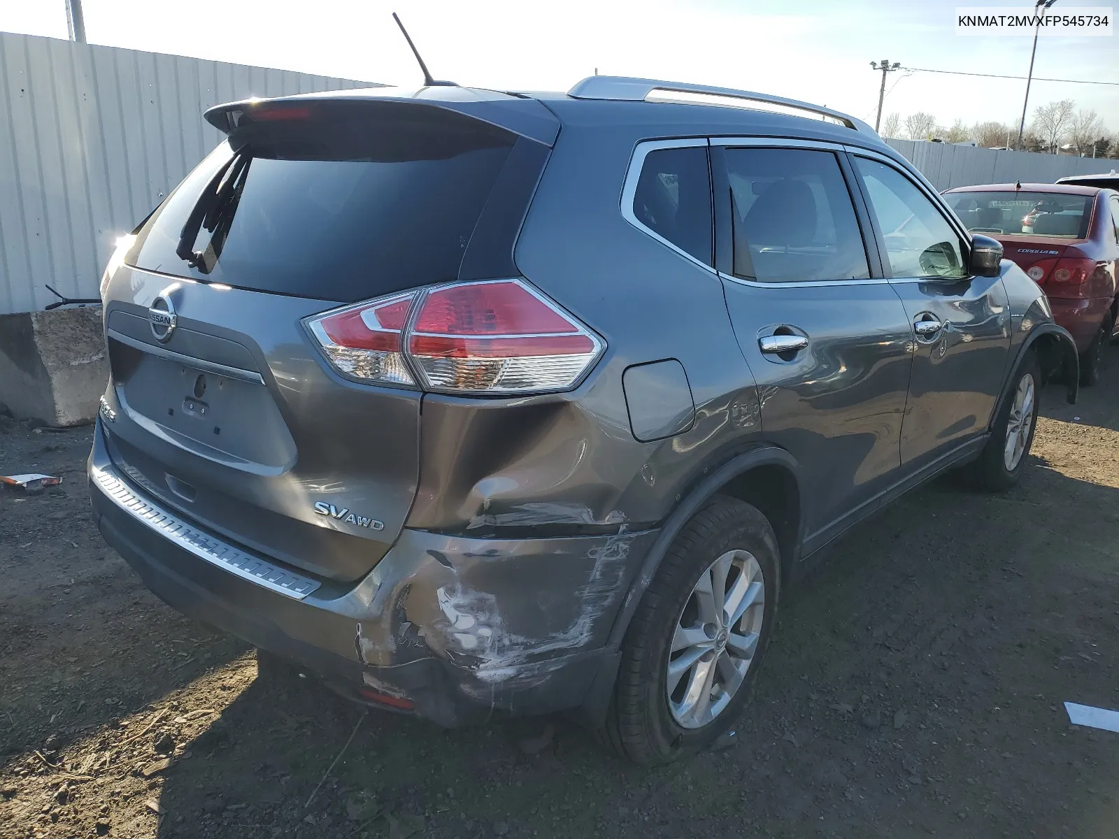 2015 Nissan Rogue S VIN: KNMAT2MVXFP545734 Lot: 49150434