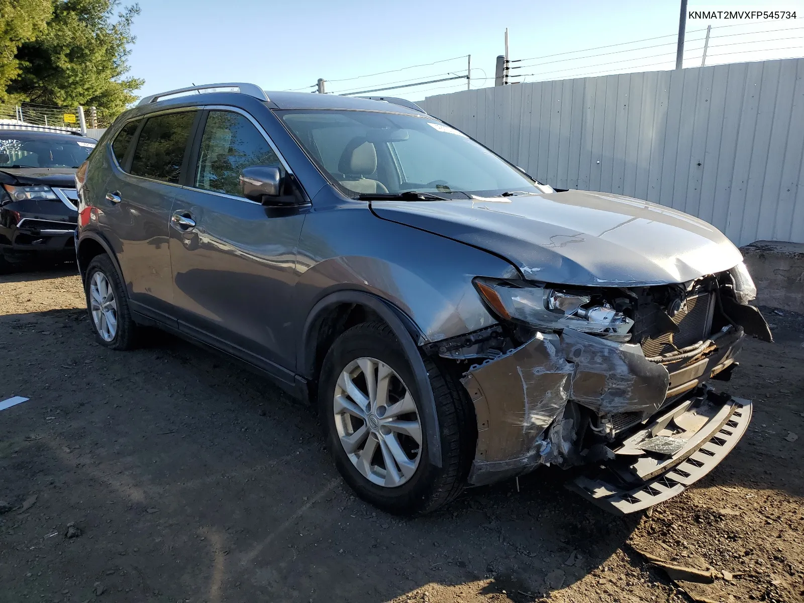 2015 Nissan Rogue S VIN: KNMAT2MVXFP545734 Lot: 49150434