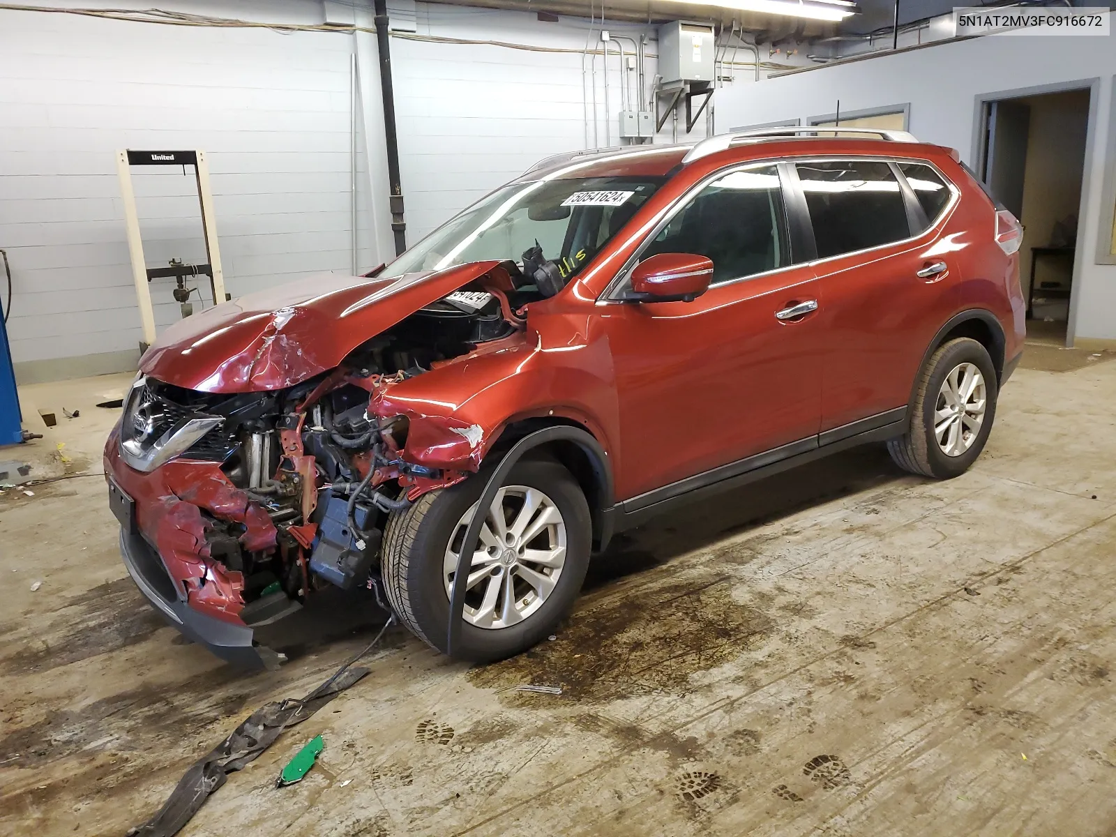 2015 Nissan Rogue S VIN: 5N1AT2MV3FC916672 Lot: 50541624