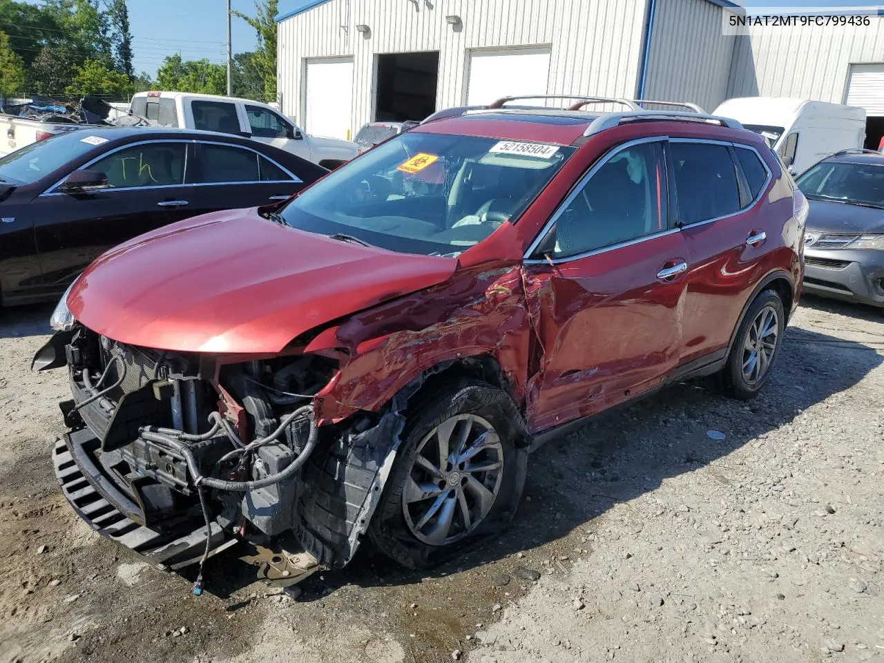 2015 Nissan Rogue S VIN: 5N1AT2MT9FC799436 Lot: 52158504