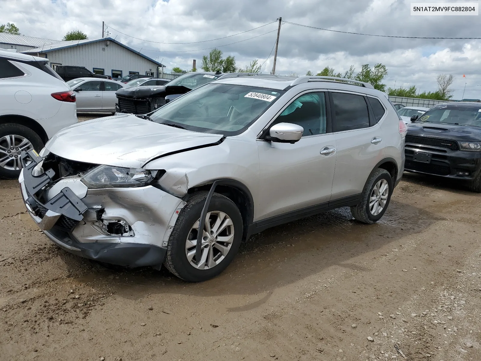 2015 Nissan Rogue S VIN: 5N1AT2MV9FC882804 Lot: 52840804