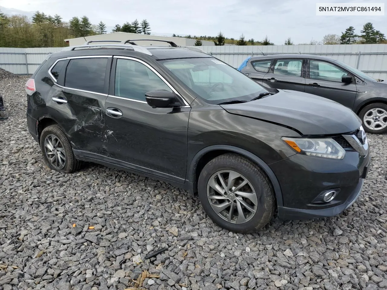 2015 Nissan Rogue S VIN: 5N1AT2MV3FC861494 Lot: 55111474