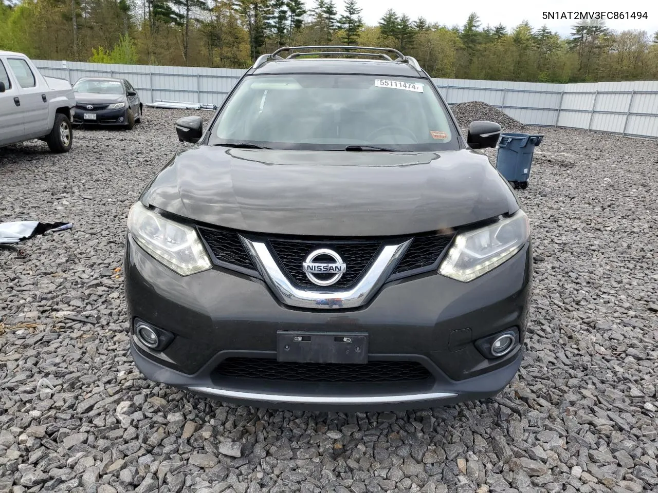 2015 Nissan Rogue S VIN: 5N1AT2MV3FC861494 Lot: 55111474