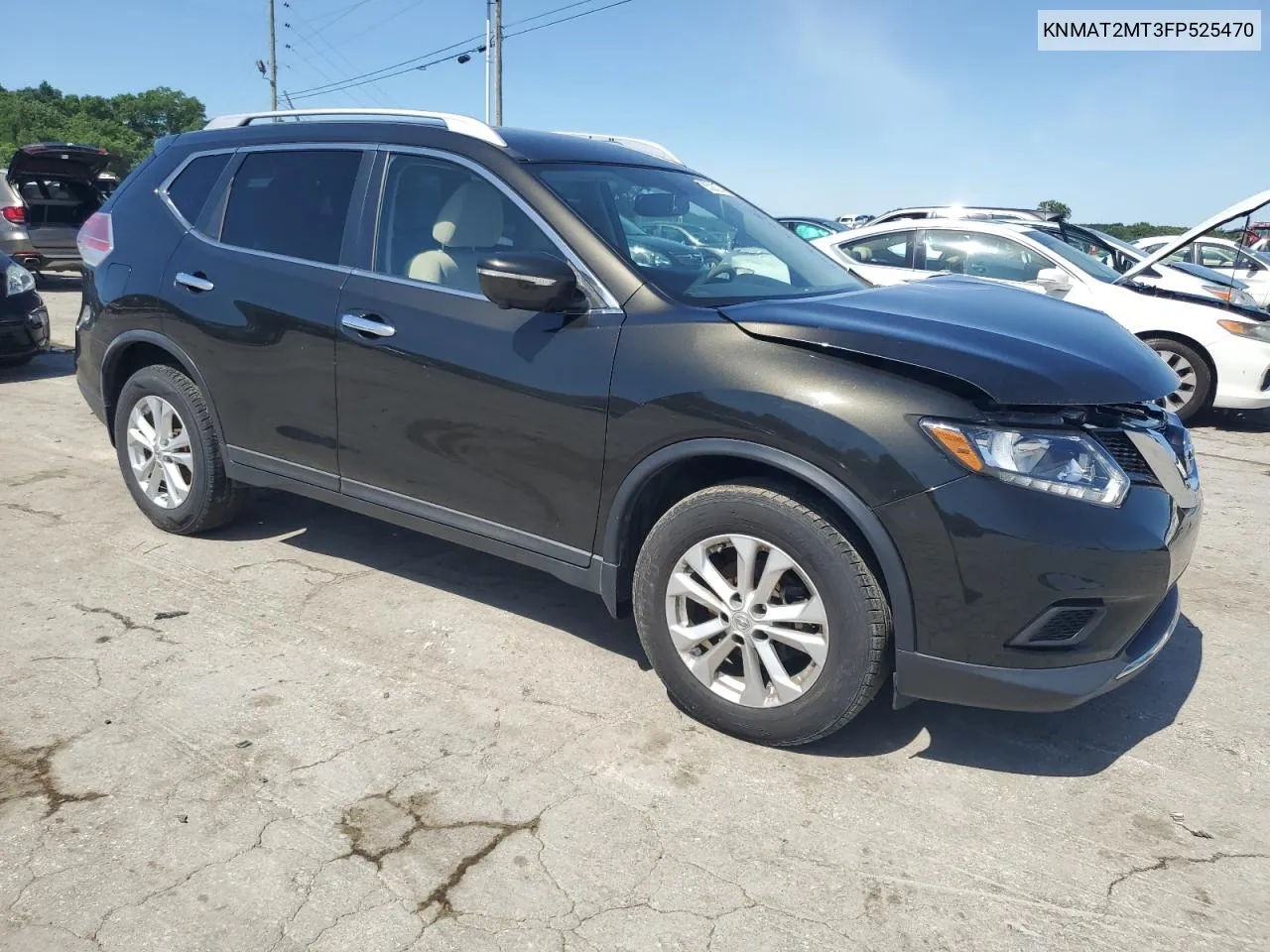 2015 Nissan Rogue S VIN: KNMAT2MT3FP525470 Lot: 55392744