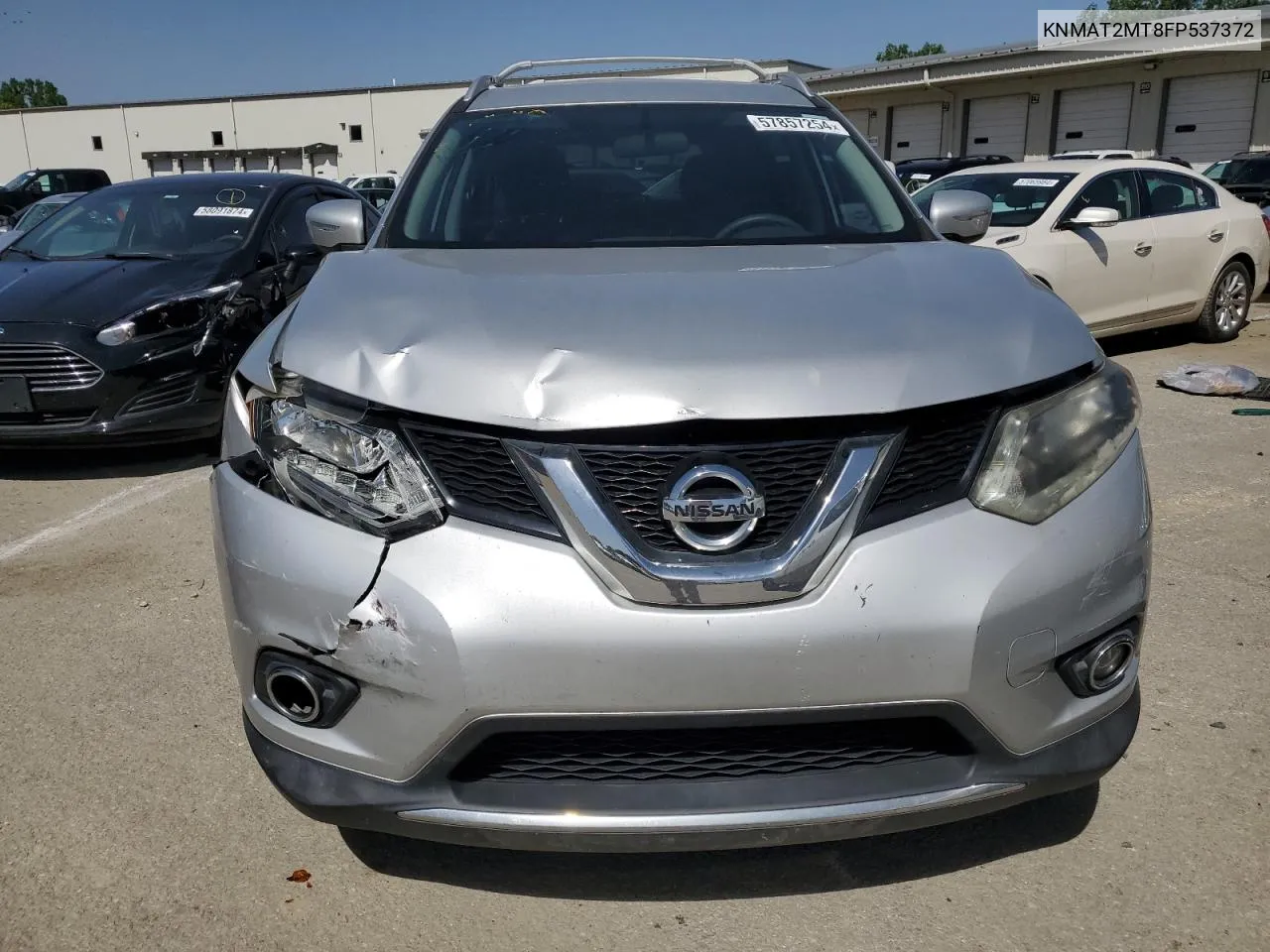 2015 Nissan Rogue S VIN: KNMAT2MT8FP537372 Lot: 57857254