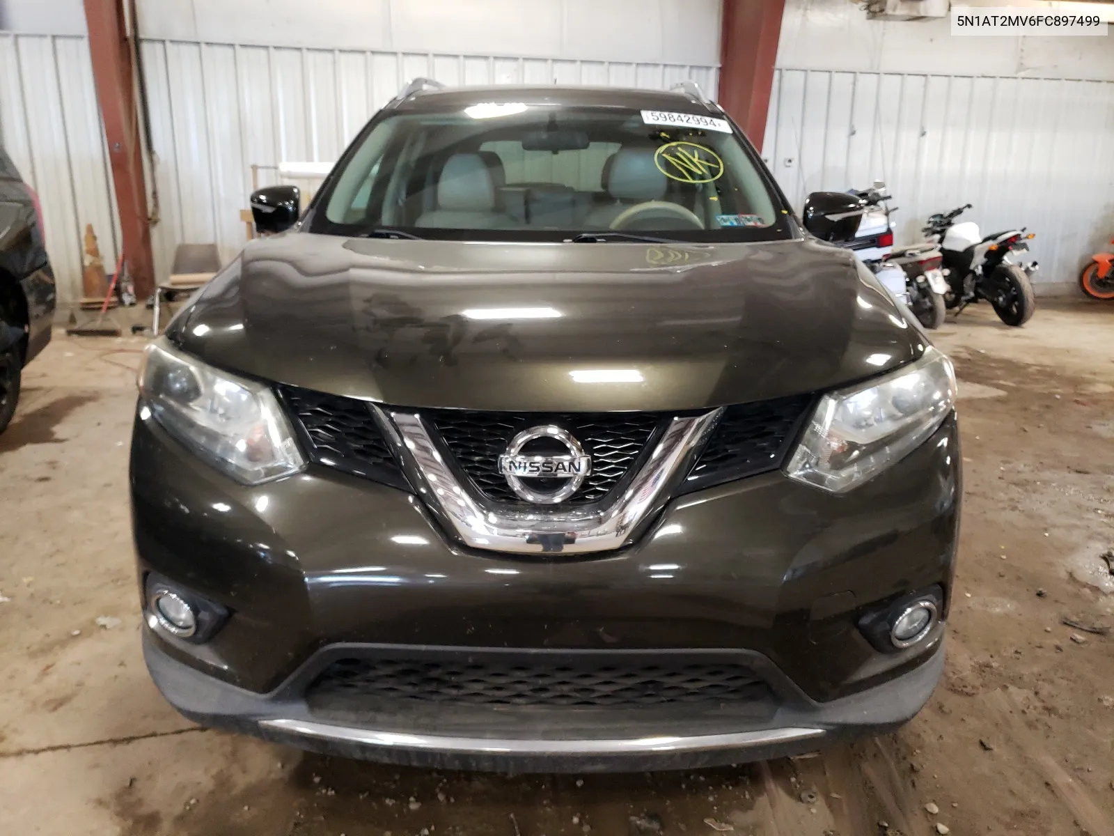 2015 Nissan Rogue S VIN: 5N1AT2MV6FC897499 Lot: 59842994