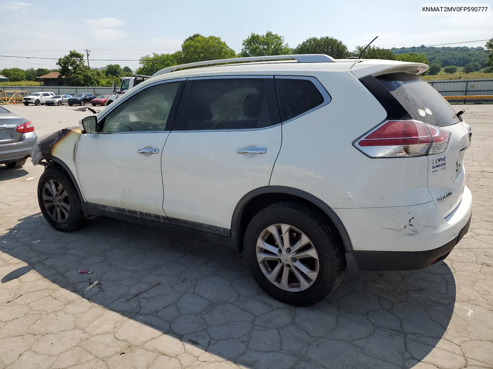 2015 Nissan Rogue S VIN: KNMAT2MV0FP590777 Lot: 60165204