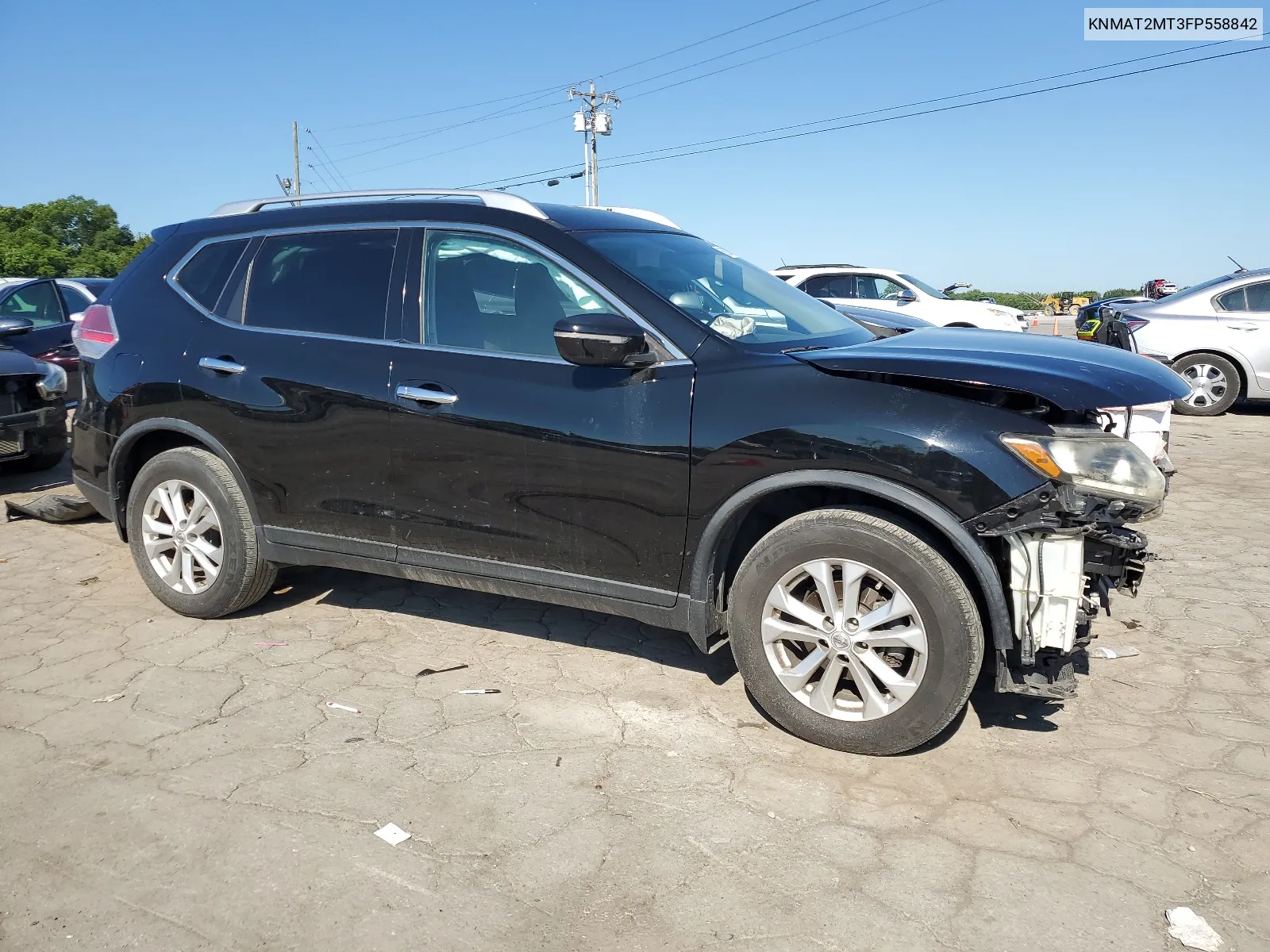 2015 Nissan Rogue S VIN: KNMAT2MT3FP558842 Lot: 60305744