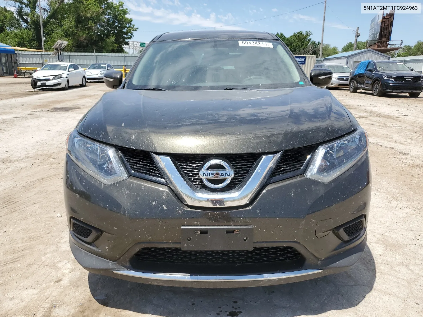 2015 Nissan Rogue S VIN: 5N1AT2MT1FC924963 Lot: 60434214