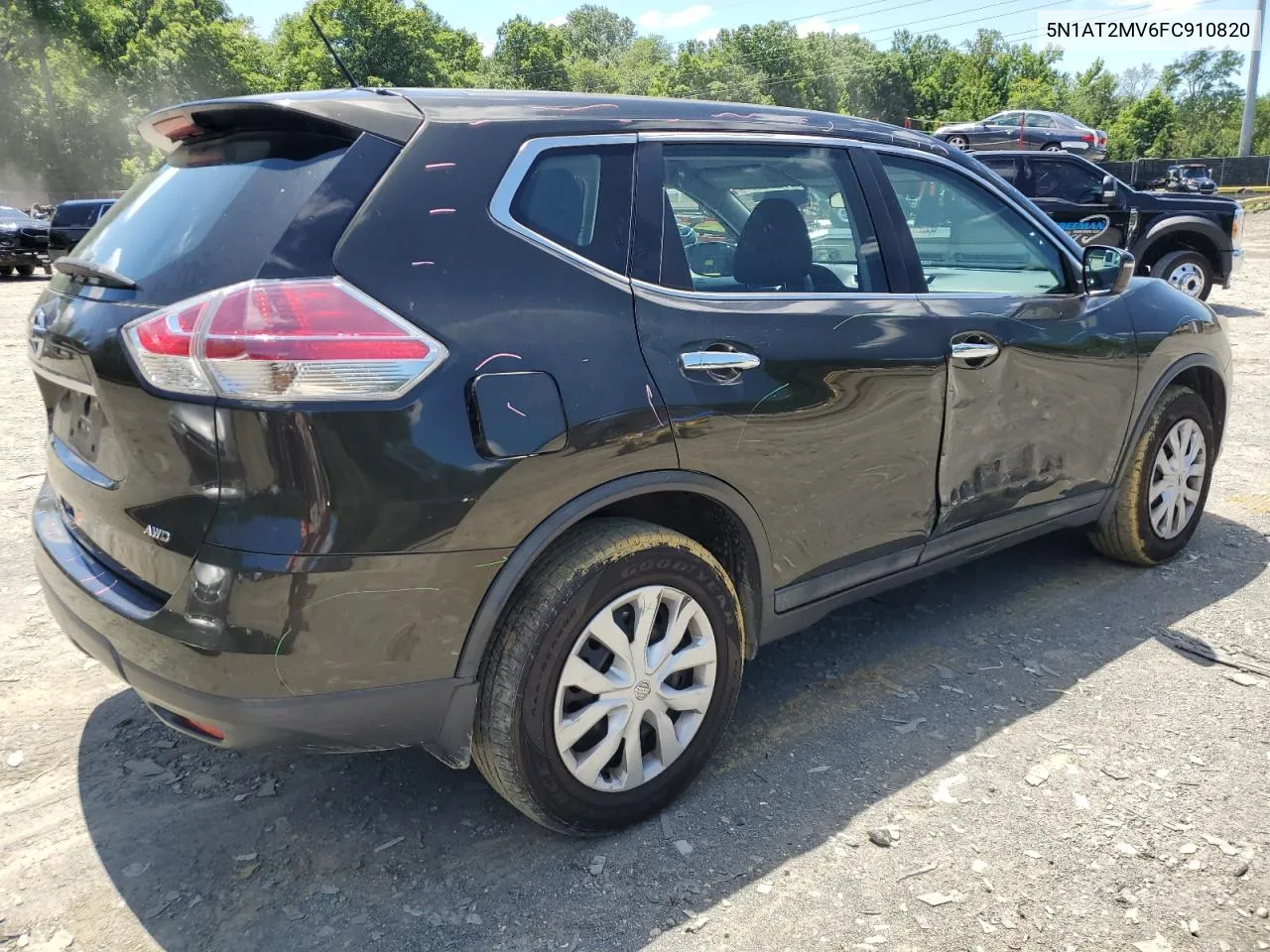 2015 Nissan Rogue S VIN: 5N1AT2MV6FC910820 Lot: 60996194