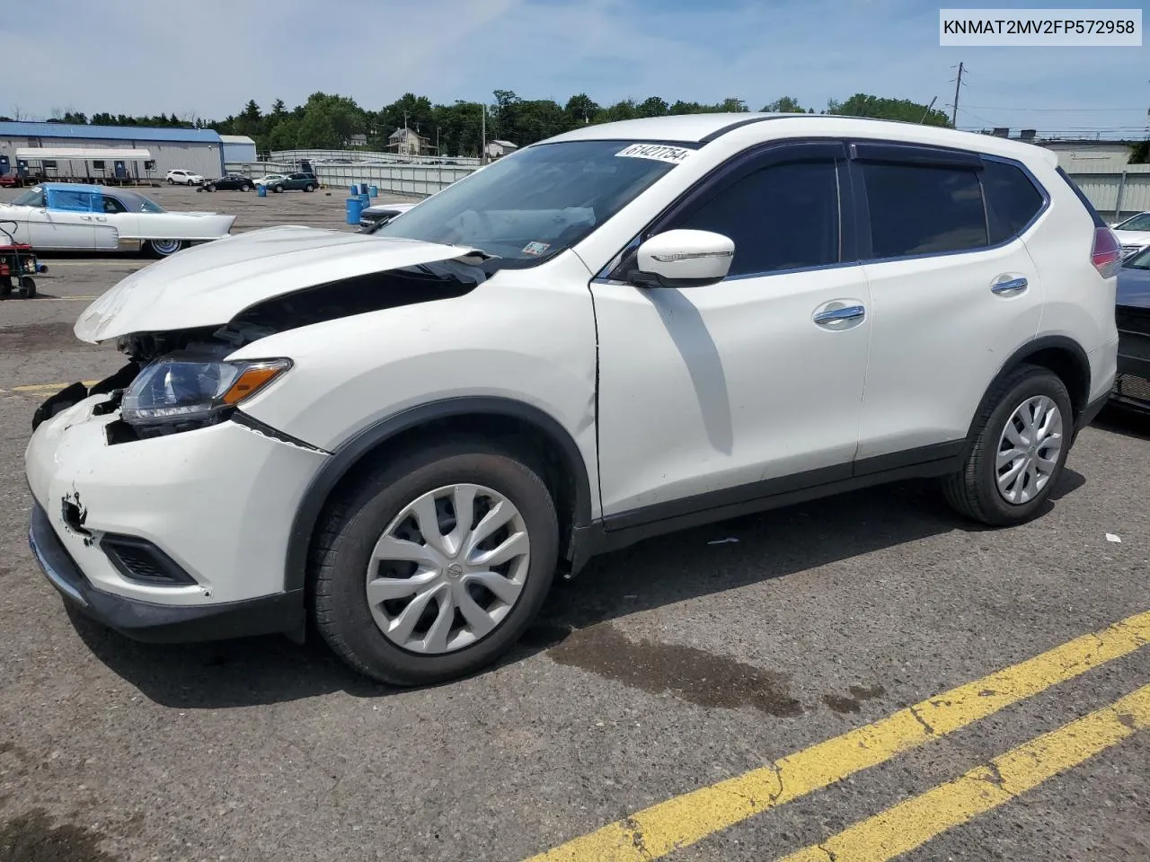 2015 Nissan Rogue S VIN: KNMAT2MV2FP572958 Lot: 61427754