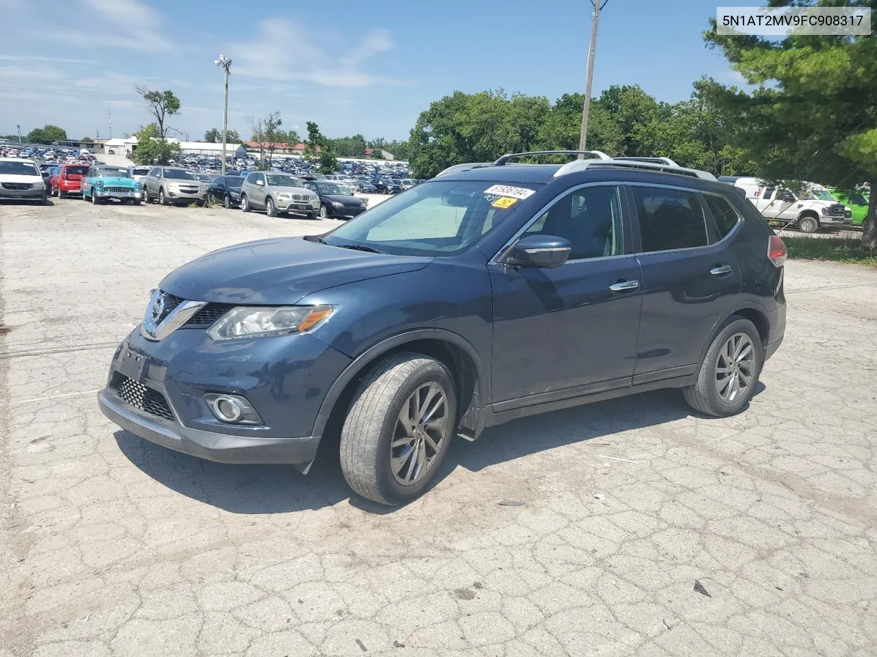 2015 Nissan Rogue S VIN: 5N1AT2MV9FC908317 Lot: 61936194