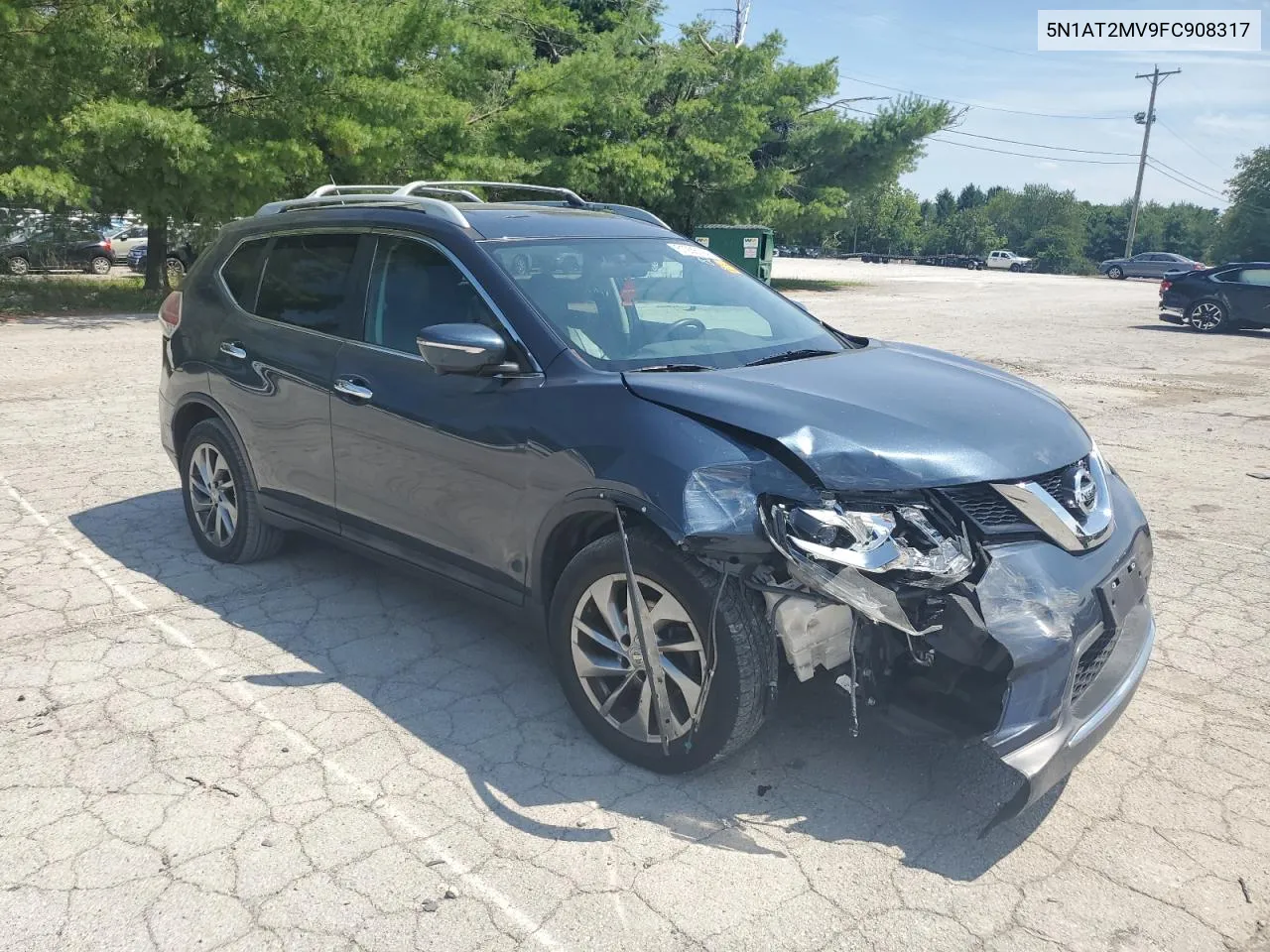 2015 Nissan Rogue S VIN: 5N1AT2MV9FC908317 Lot: 61936194