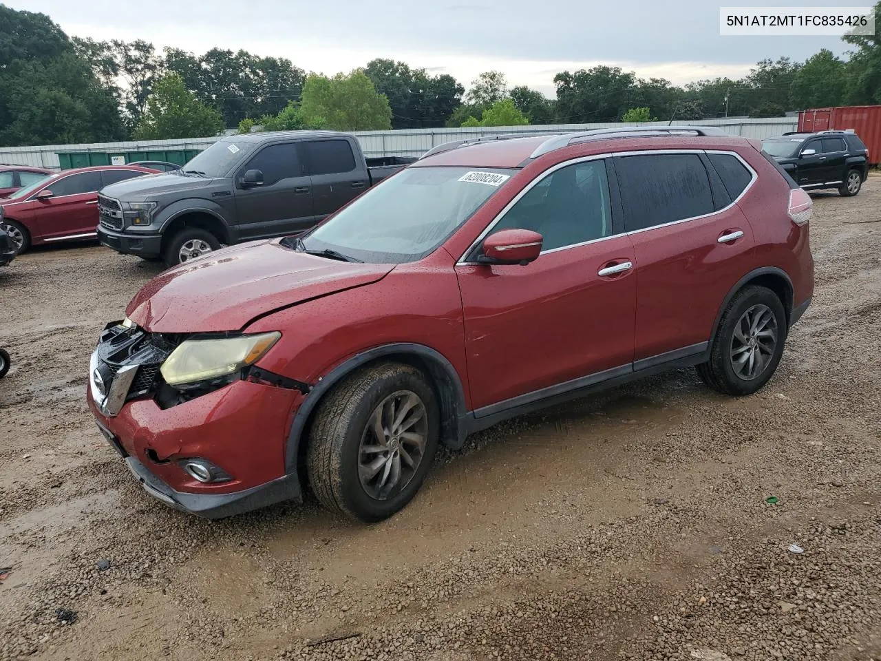 2015 Nissan Rogue S VIN: 5N1AT2MT1FC835426 Lot: 62008204