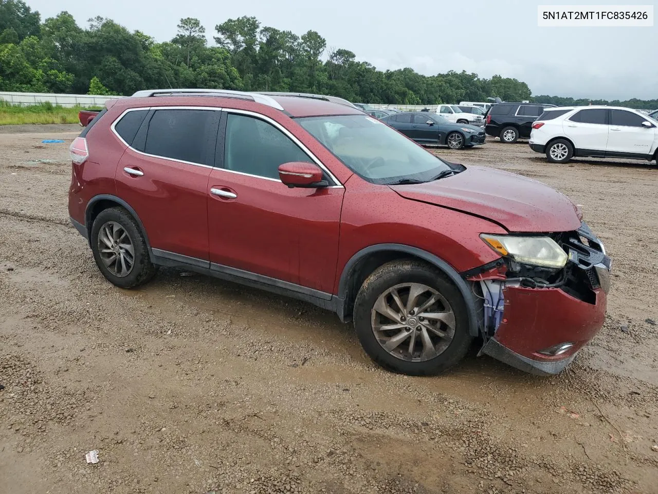 2015 Nissan Rogue S VIN: 5N1AT2MT1FC835426 Lot: 62008204