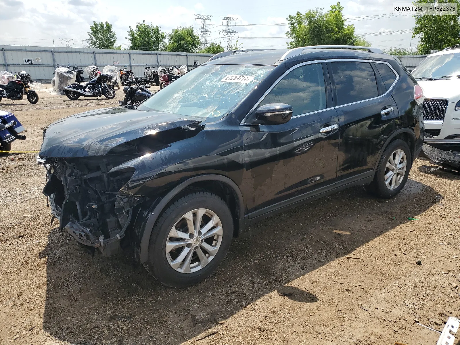 2015 Nissan Rogue S VIN: KNMAT2MT1FP522373 Lot: 62289714