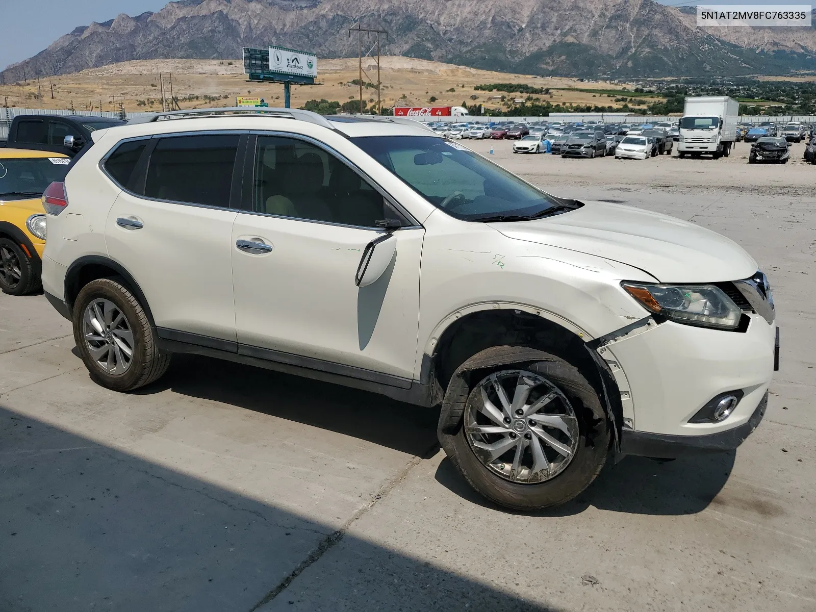 2015 Nissan Rogue S VIN: 5N1AT2MV8FC763335 Lot: 64277724