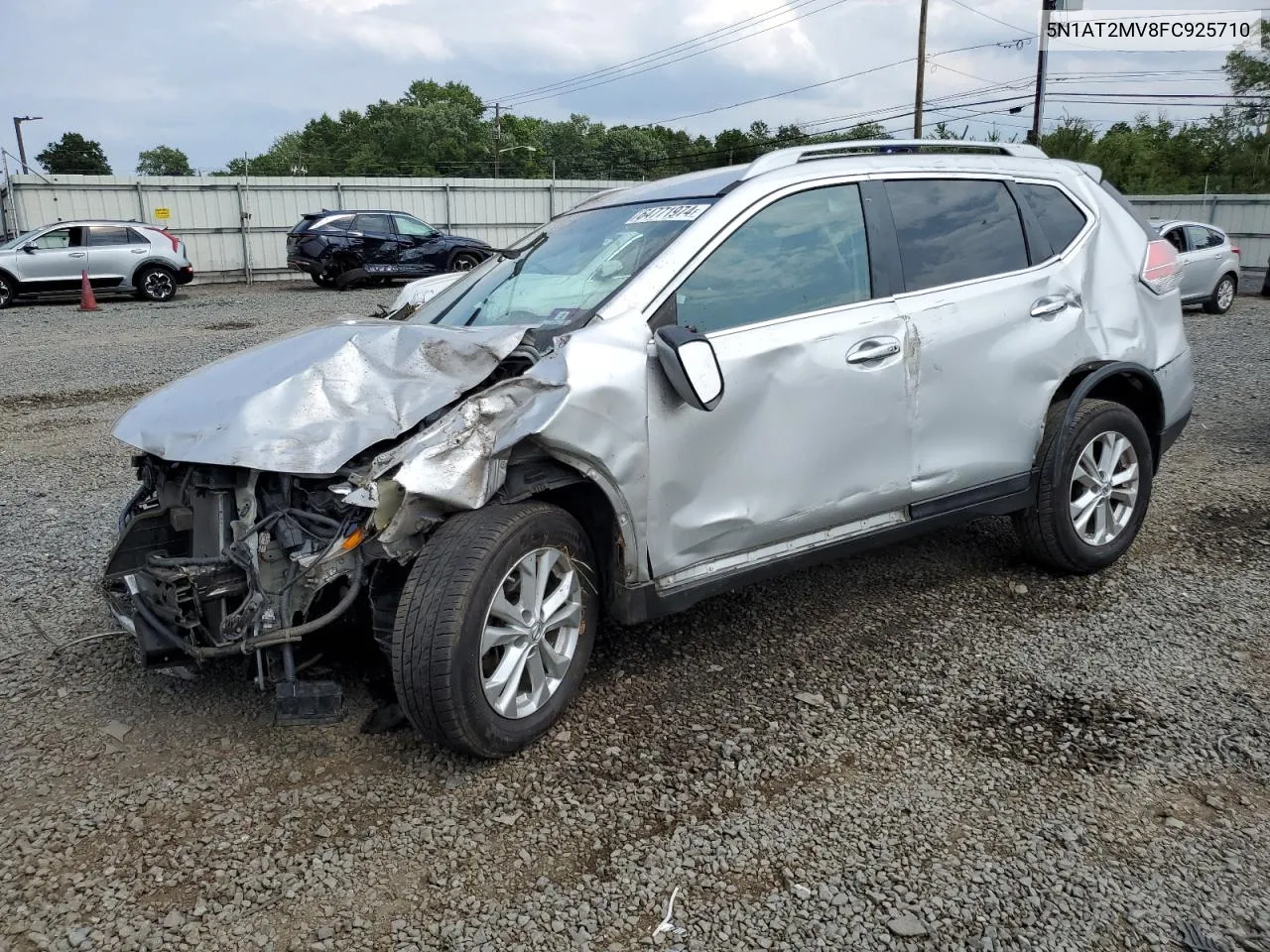 2015 Nissan Rogue S VIN: 5N1AT2MV8FC925710 Lot: 64771974