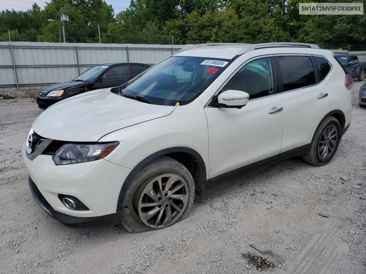 2015 Nissan Rogue S VIN: 5N1AT2MV5FC830893 Lot: 64788004