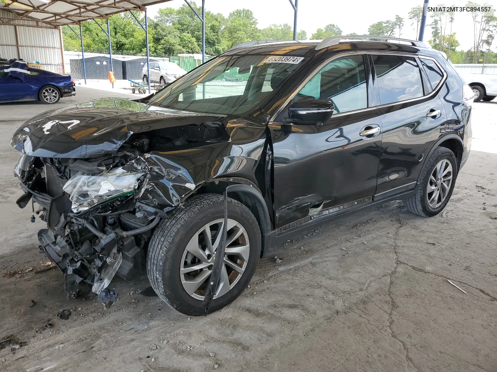 2015 Nissan Rogue S VIN: 5N1AT2MT3FC894557 Lot: 65203974