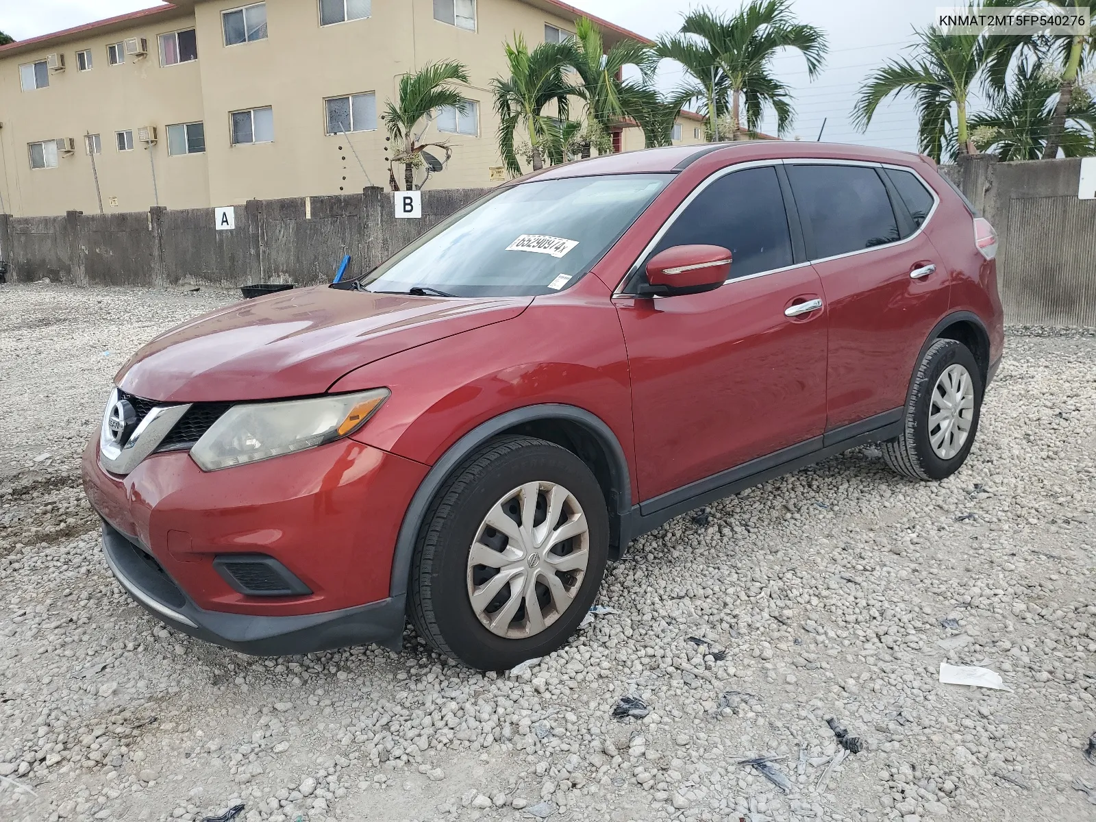 2015 Nissan Rogue S VIN: KNMAT2MT5FP540276 Lot: 65290974