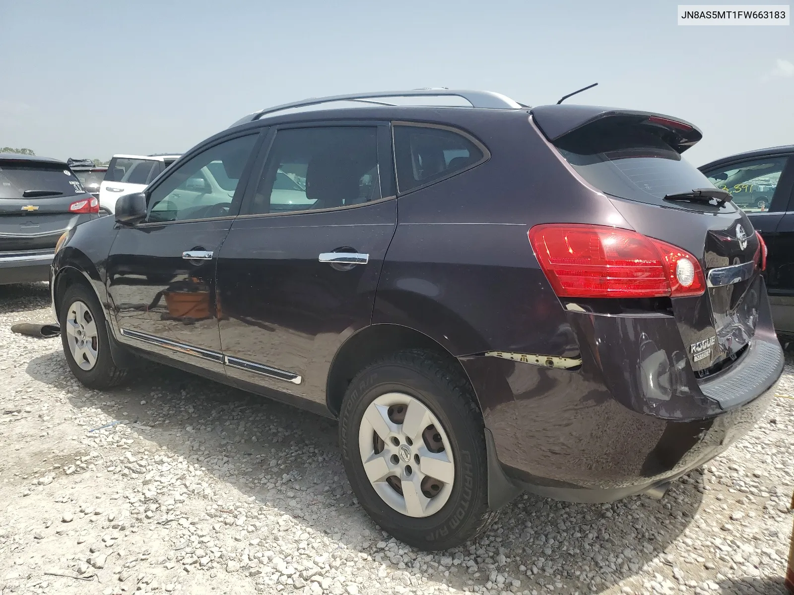 2015 Nissan Rogue Select S VIN: JN8AS5MT1FW663183 Lot: 65359354