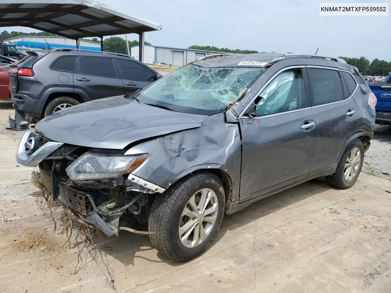 2015 Nissan Rogue S VIN: KNMAT2MTXFP559552 Lot: 65394224