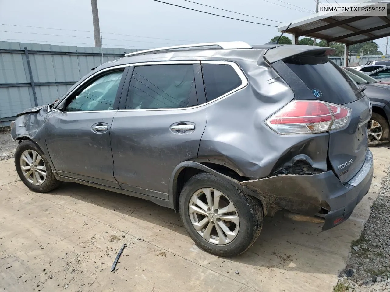 2015 Nissan Rogue S VIN: KNMAT2MTXFP559552 Lot: 65394224