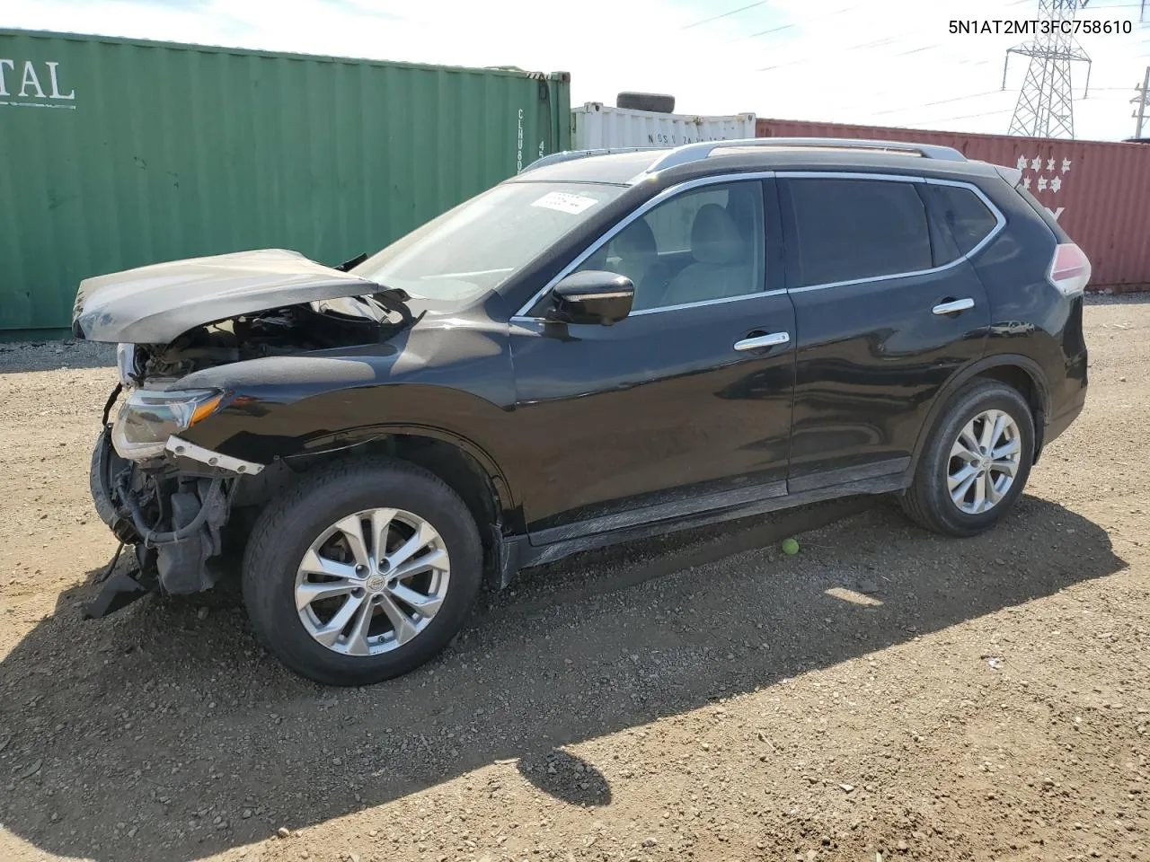 2015 Nissan Rogue S VIN: 5N1AT2MT3FC758610 Lot: 65569744