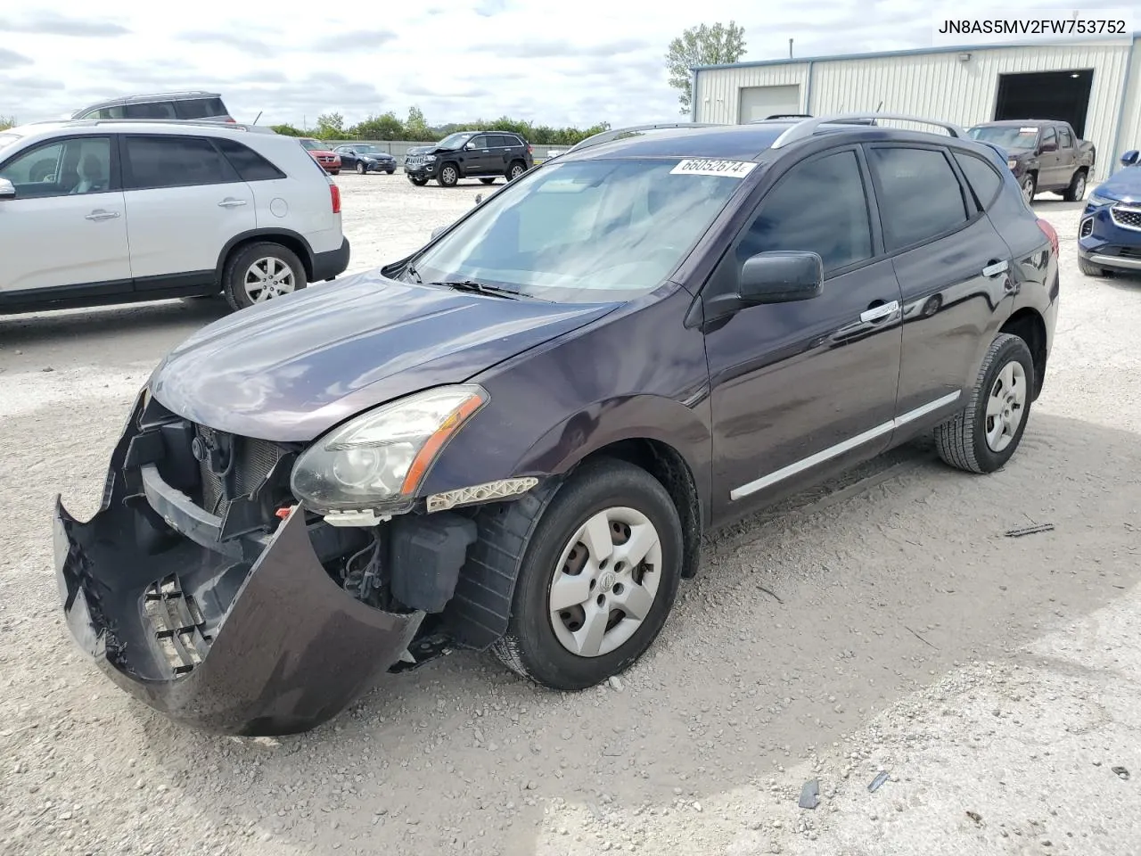 2015 Nissan Rogue Select S VIN: JN8AS5MV2FW753752 Lot: 66052674