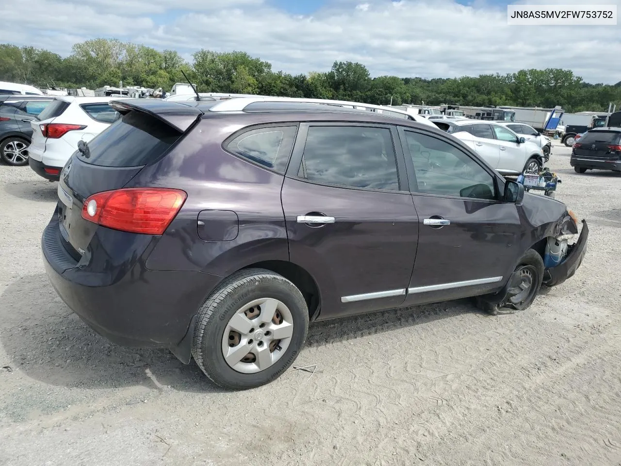 2015 Nissan Rogue Select S VIN: JN8AS5MV2FW753752 Lot: 66052674