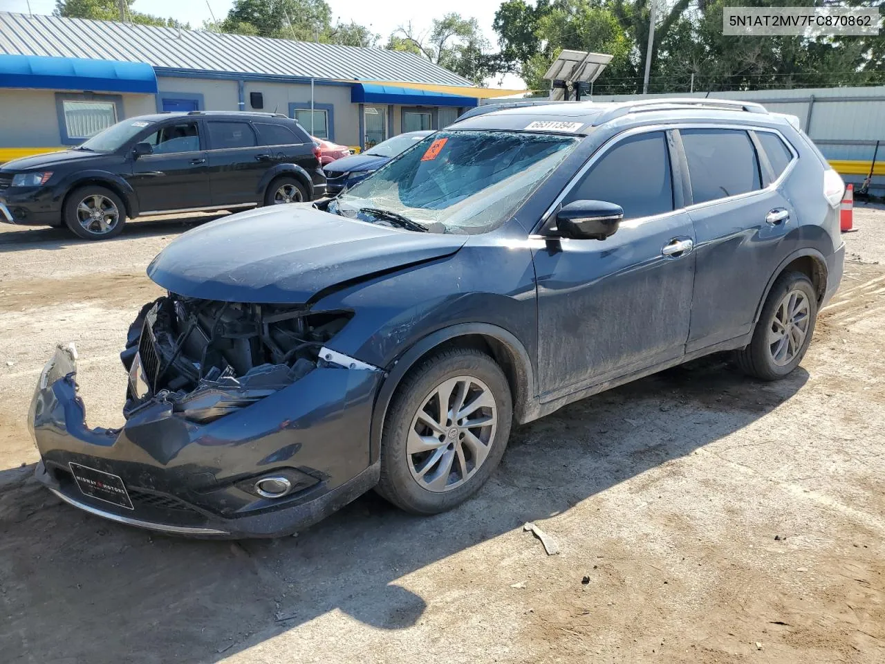 2015 Nissan Rogue S VIN: 5N1AT2MV7FC870862 Lot: 66311394