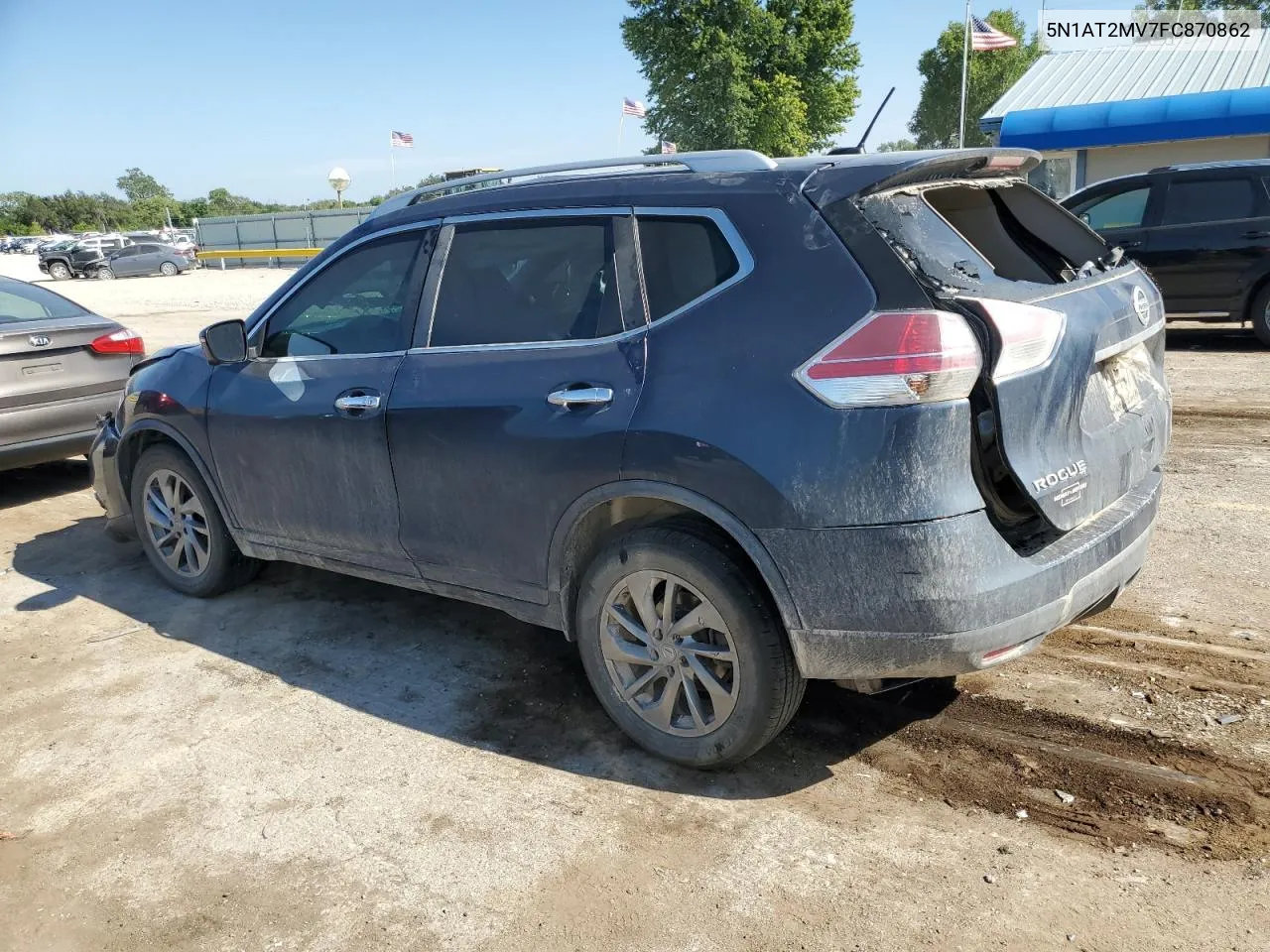 2015 Nissan Rogue S VIN: 5N1AT2MV7FC870862 Lot: 66311394