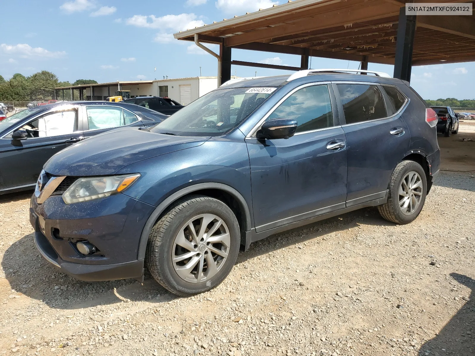 2015 Nissan Rogue S VIN: 5N1AT2MTXFC924122 Lot: 66442614