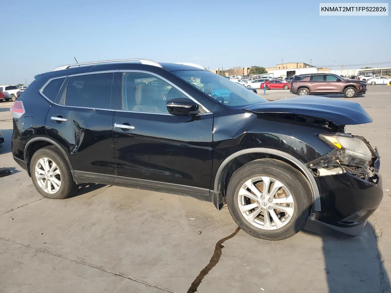 2015 Nissan Rogue S VIN: KNMAT2MT1FP522826 Lot: 66544614