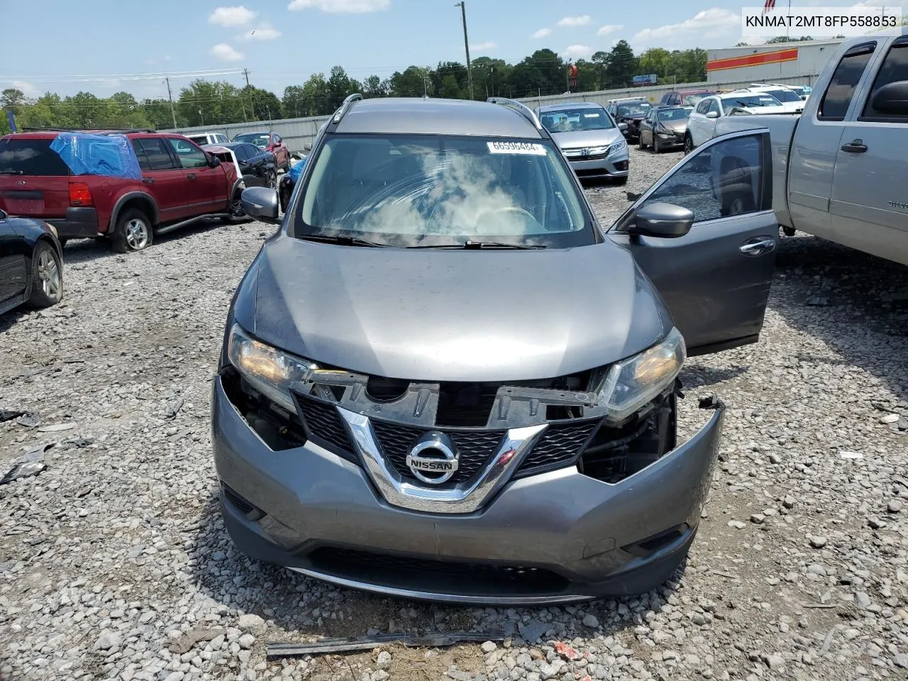 2015 Nissan Rogue S VIN: KNMAT2MT8FP558853 Lot: 66596484