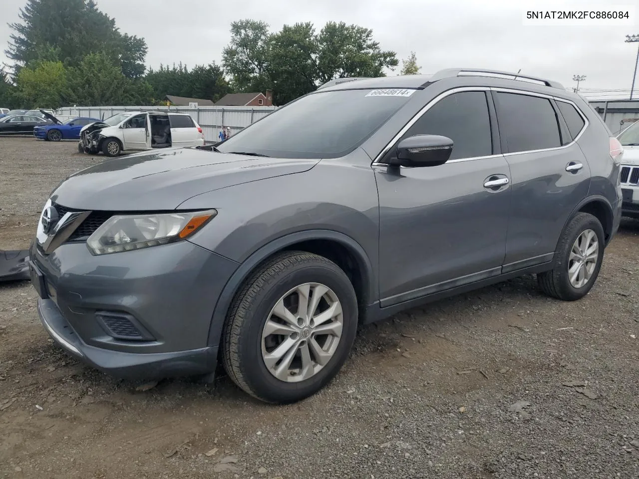 2015 Nissan Rogue S VIN: 5N1AT2MK2FC886084 Lot: 66648614