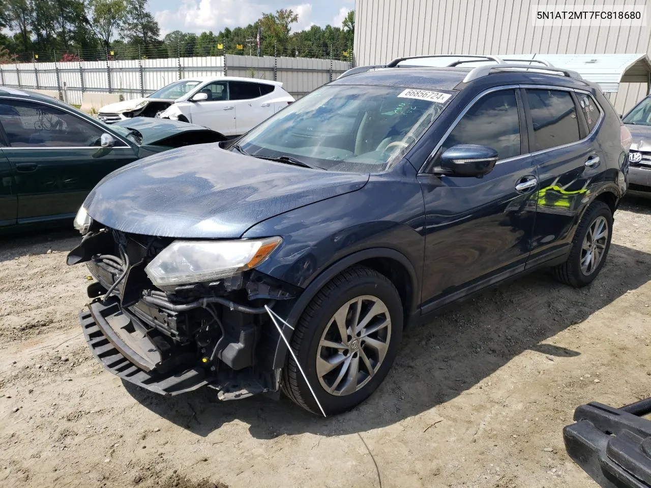 2015 Nissan Rogue S VIN: 5N1AT2MT7FC818680 Lot: 66856724