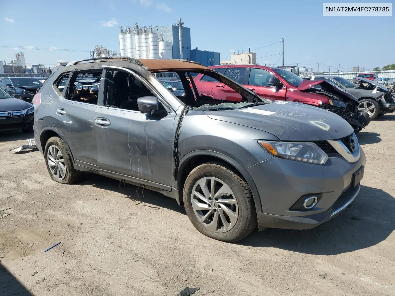 2015 Nissan Rogue S VIN: 5N1AT2MV4FC778785 Lot: 67880214