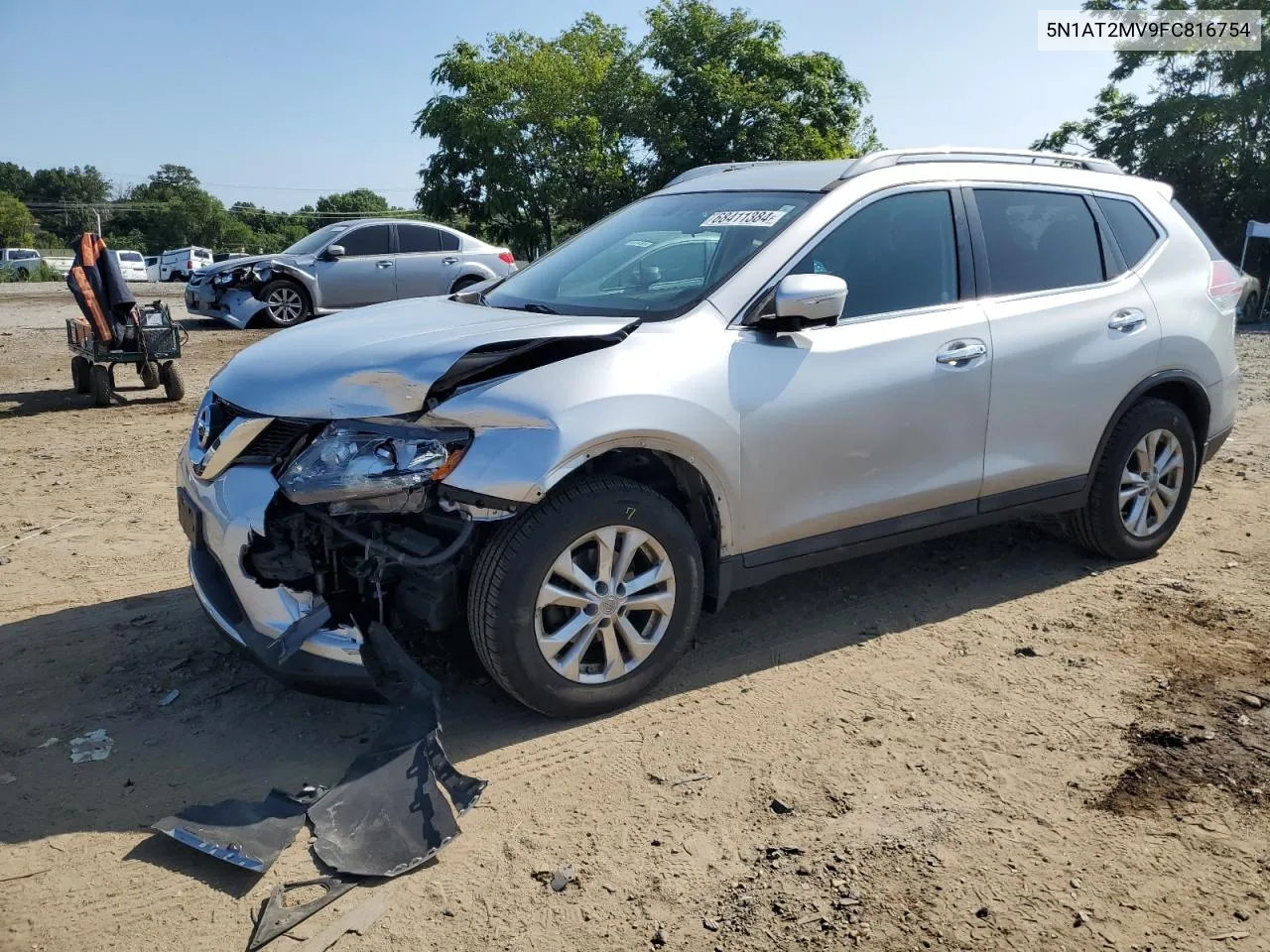 2015 Nissan Rogue S VIN: 5N1AT2MV9FC816754 Lot: 68411384