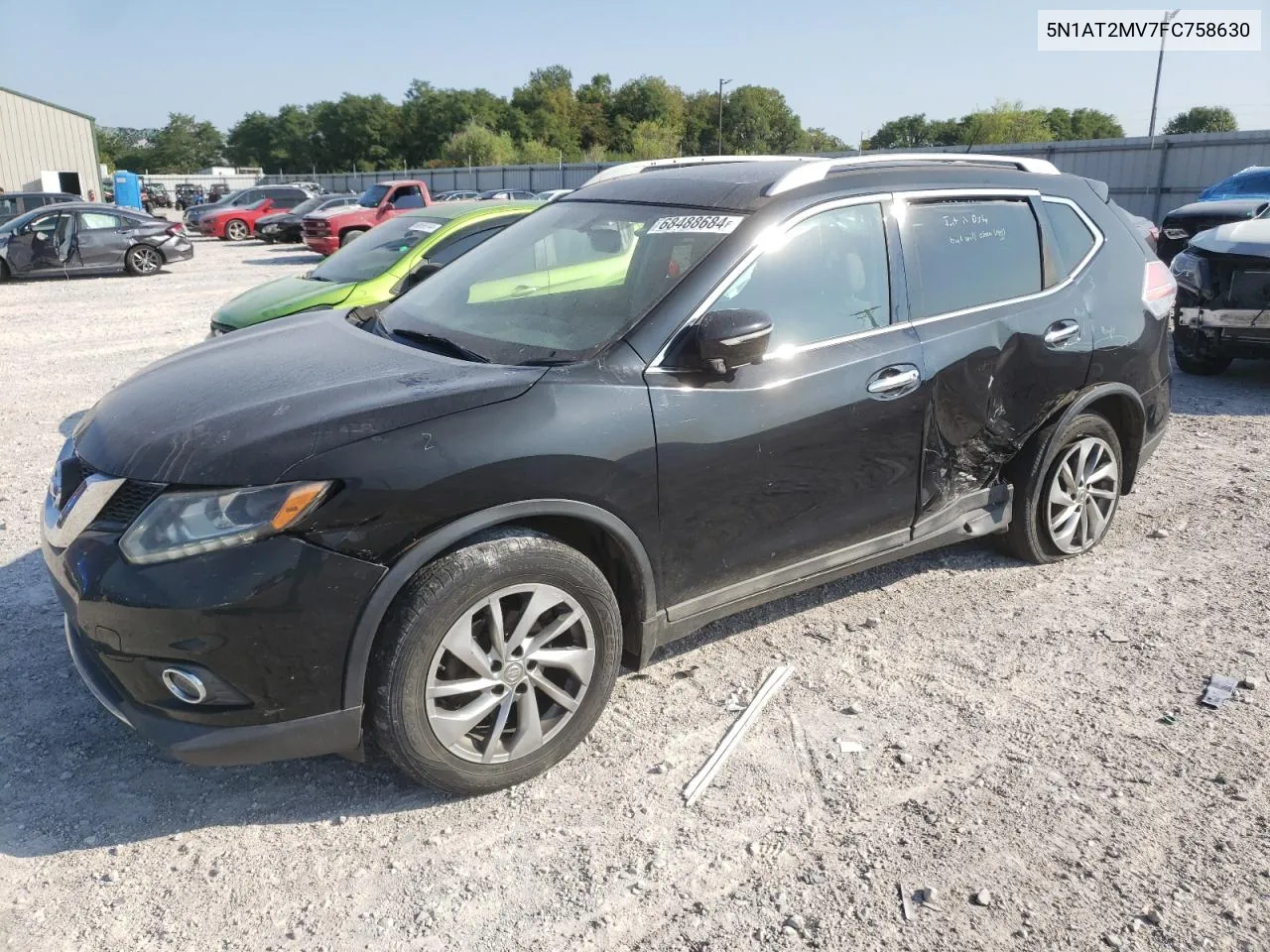 2015 Nissan Rogue S VIN: 5N1AT2MV7FC758630 Lot: 68488684