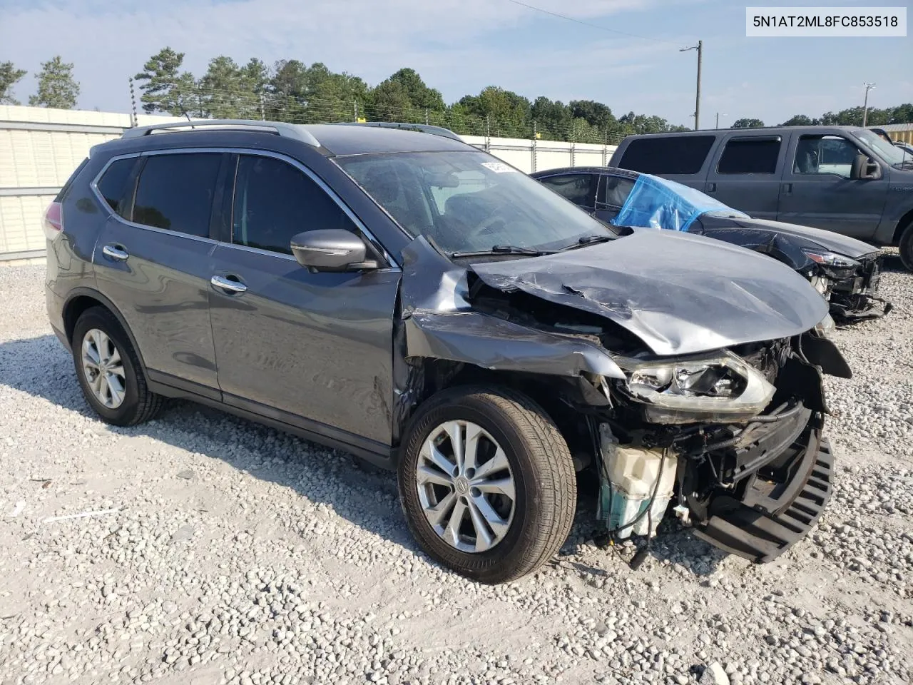 2015 Nissan Rogue S VIN: 5N1AT2ML8FC853518 Lot: 68499184