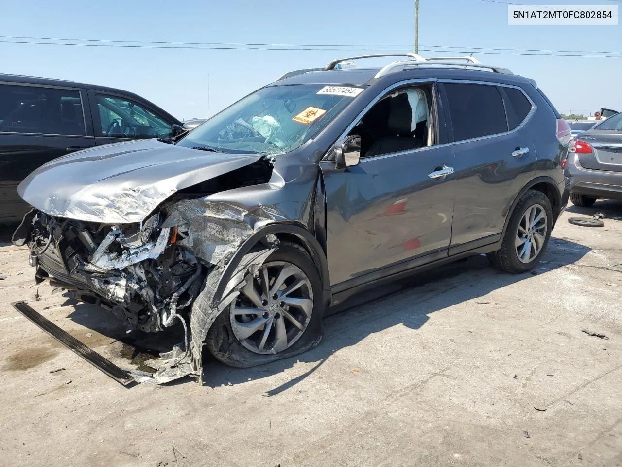 2015 Nissan Rogue S VIN: 5N1AT2MT0FC802854 Lot: 68527464