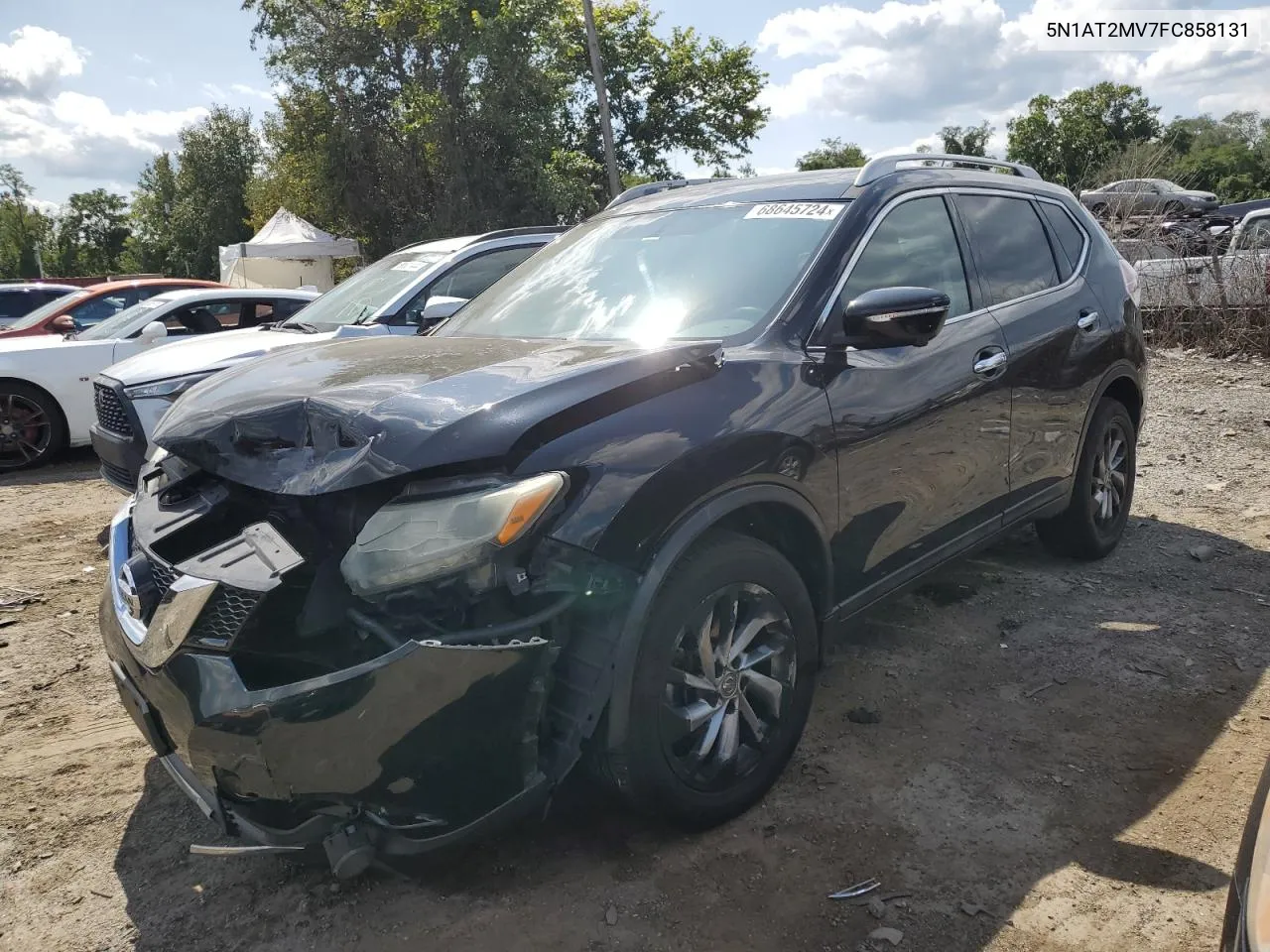 2015 Nissan Rogue S VIN: 5N1AT2MV7FC858131 Lot: 68645724