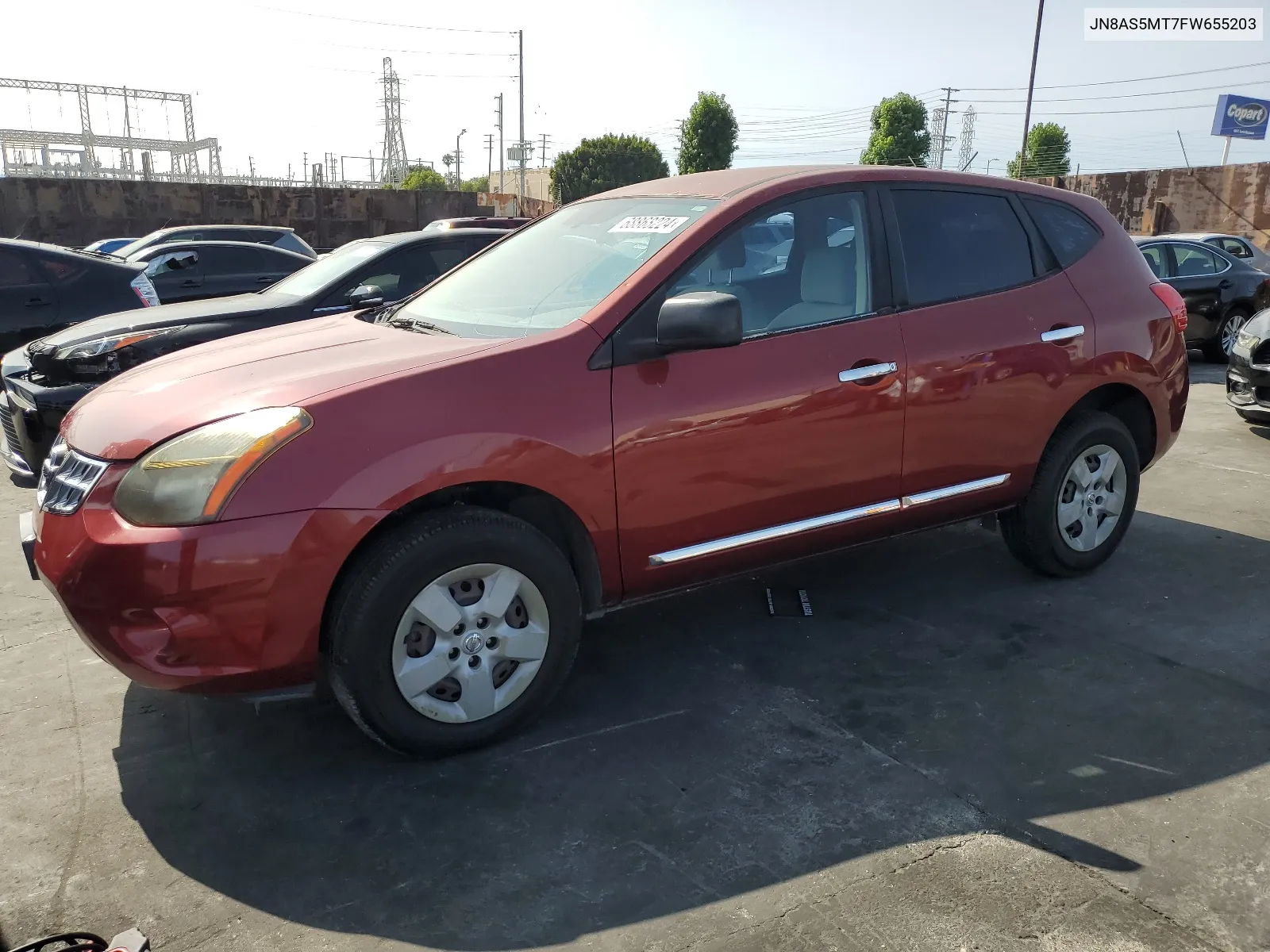 2015 Nissan Rogue Select S VIN: JN8AS5MT7FW655203 Lot: 68868224